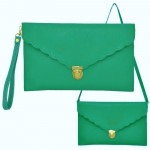 32664- TURQUOISE LEATHER CLUTCH / CROSS BODY / SHOULDER BAG